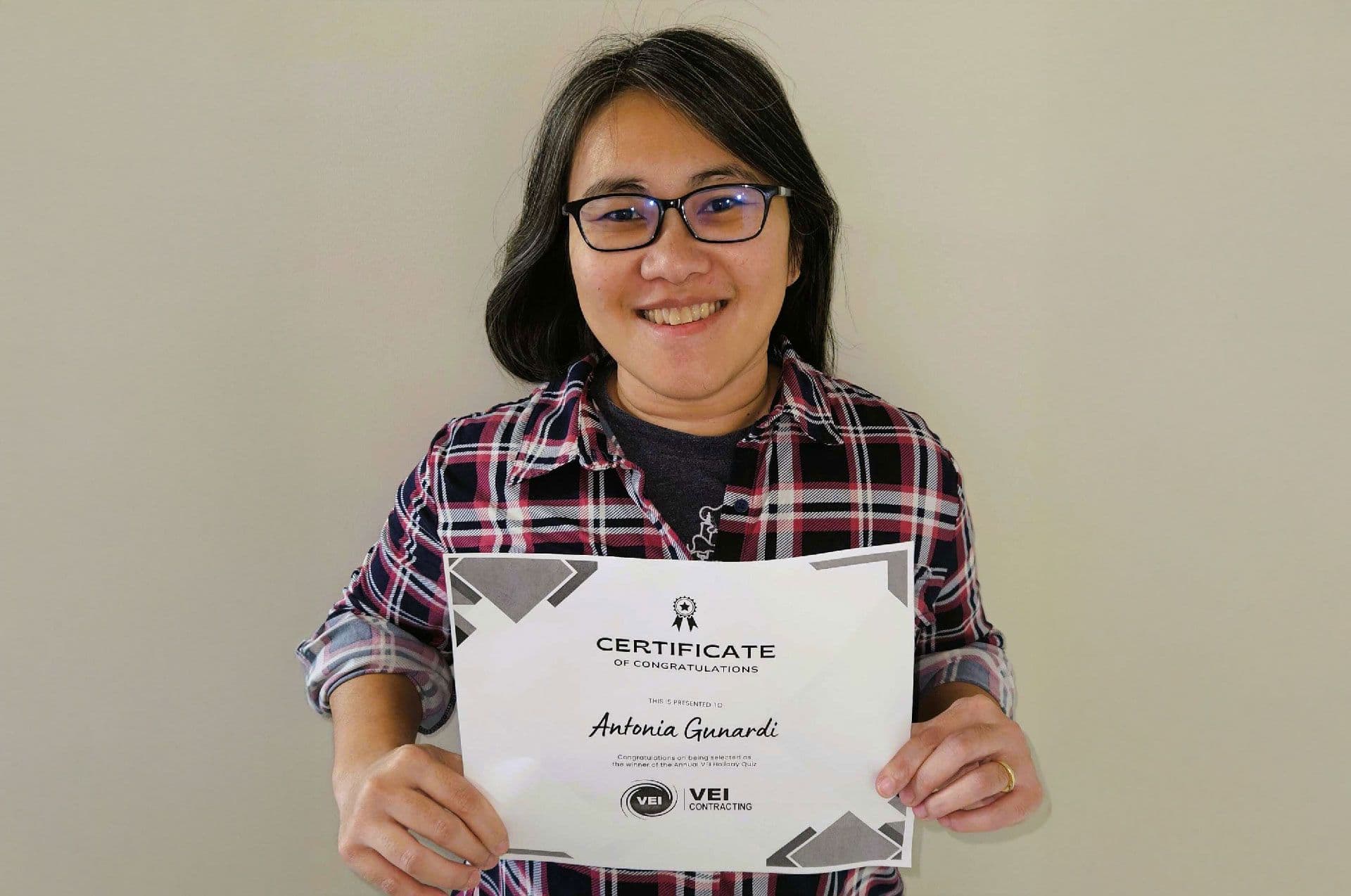 VEI 2025 holiday quiz winner