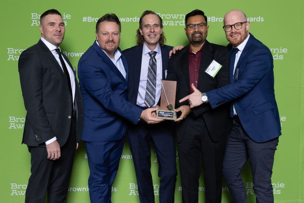 The winning team from Pinchin